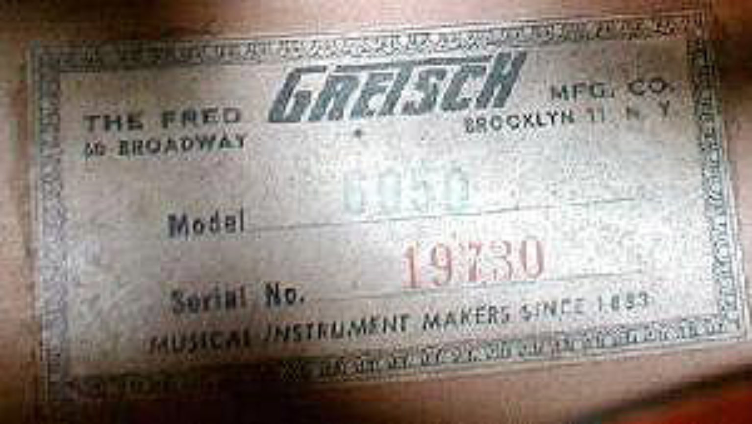 GretschTech Serial Numbers 1930s1966 Gretsch Guitars Blog